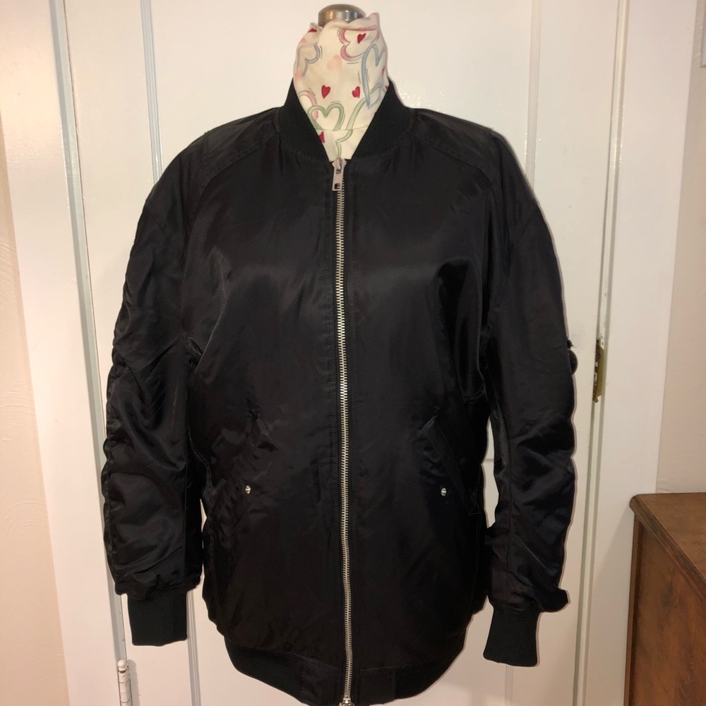 Zara • Satin Bomber Jacket